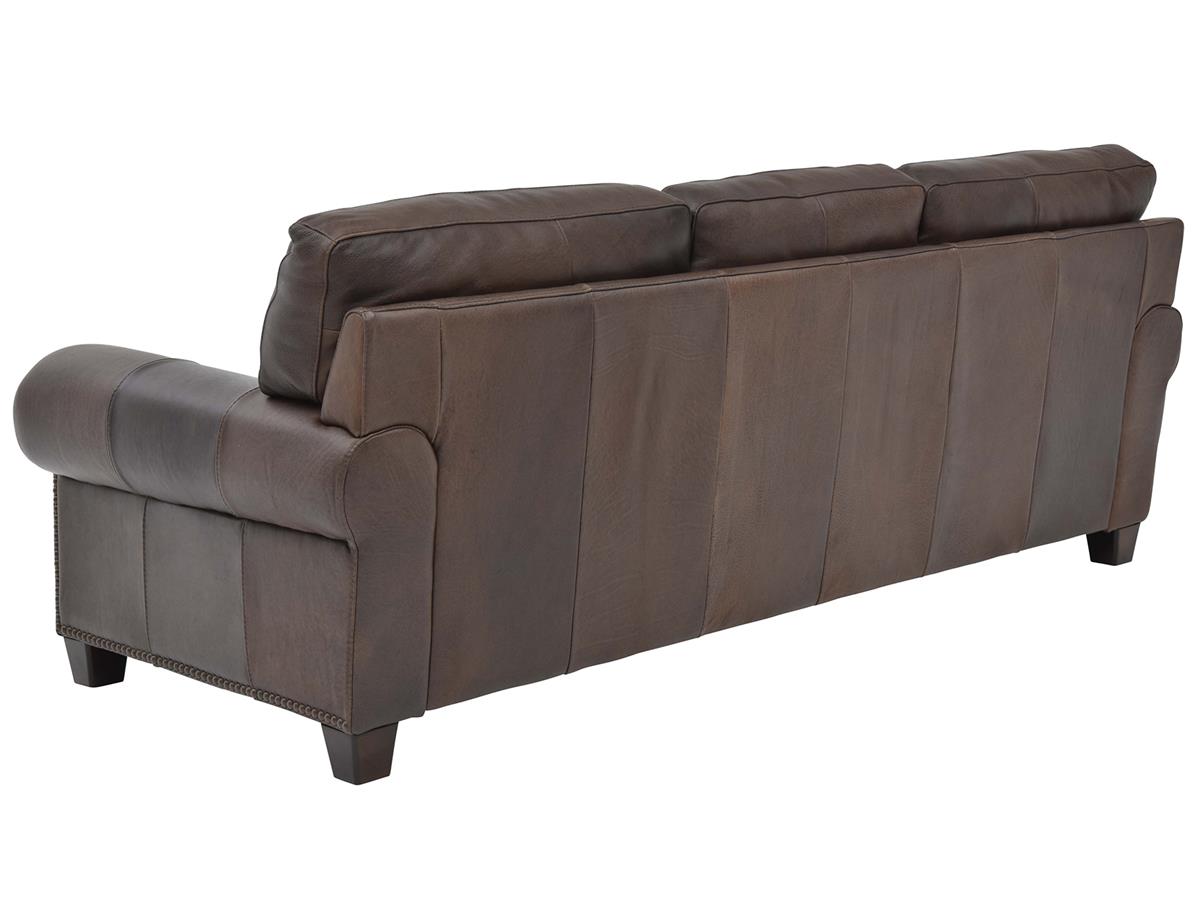 Madison Top-Grain Leather Sofa, Chocolate Brown